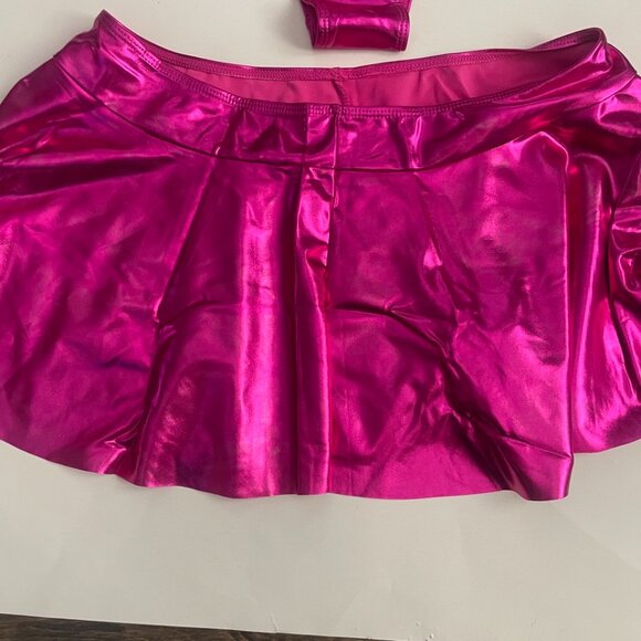 Metallic Hot Pink Rave Bikini Set - Picture 7 of 11